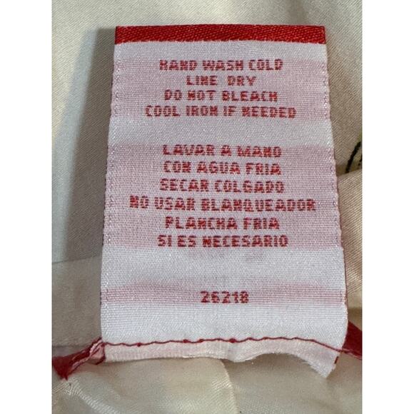 Oscar de la Renta Size 14 Wide Leg Crop Pants Cream Turquoise Floral Print Lined - Picture 7 of 7